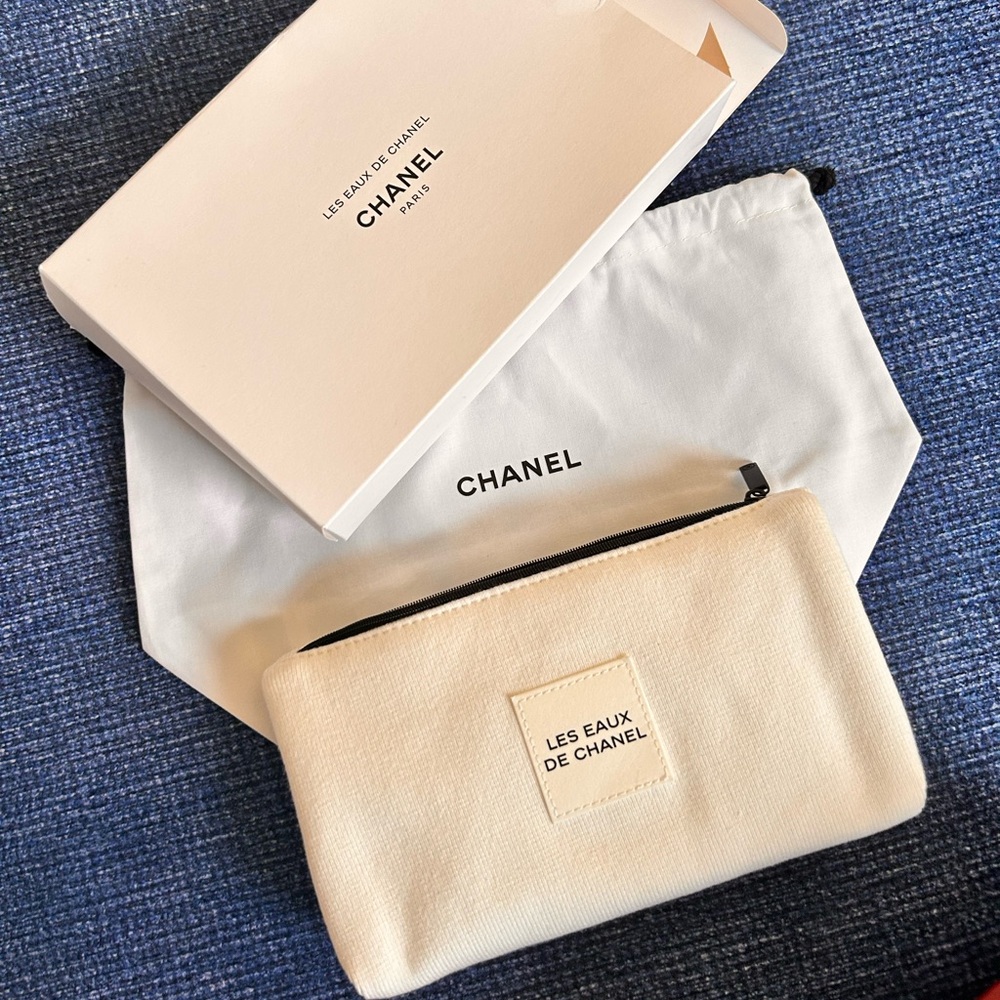 Chanel beauty -cotton makeup bag